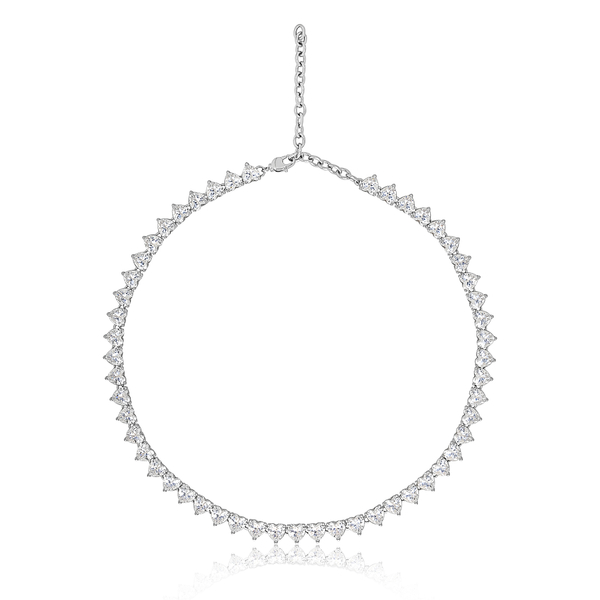 Колье теннисное сердца