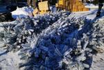 Уличная елка каркасная "Уральская изумрудная" (пвх бело-зелёная) 14 м
