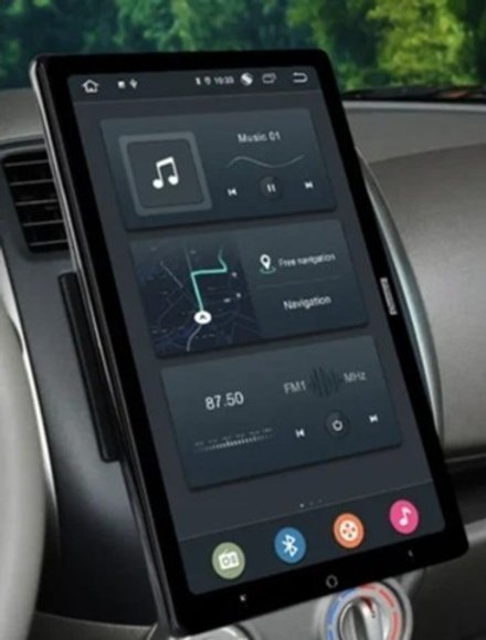 2DIN магнитола с поворотным экраном 13.3" - Carmedia OL-1033-2D-D на Android 10, 4+64Гб, CarPlay, 4G SIM-слот