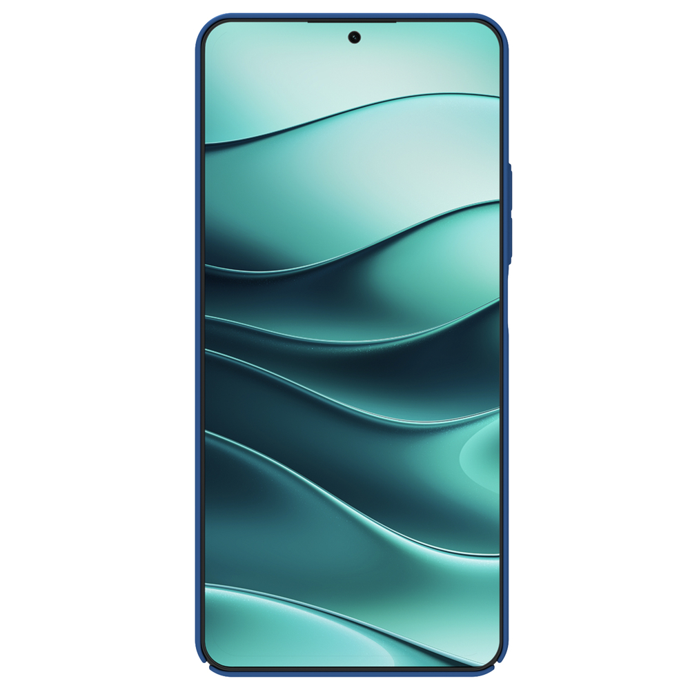 Чехол синего цвета от Nillkin с защитной шторкой для камеры на Xiaomi Redmi Note 14 5G, серии CamShield Case