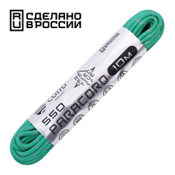Паракорд световозвращающий 550 CORD 10м emerald green