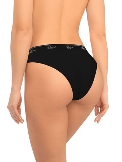 Трусики-слипы из двойного хлопкового полотна (Размер: L) (Цвет: черный)