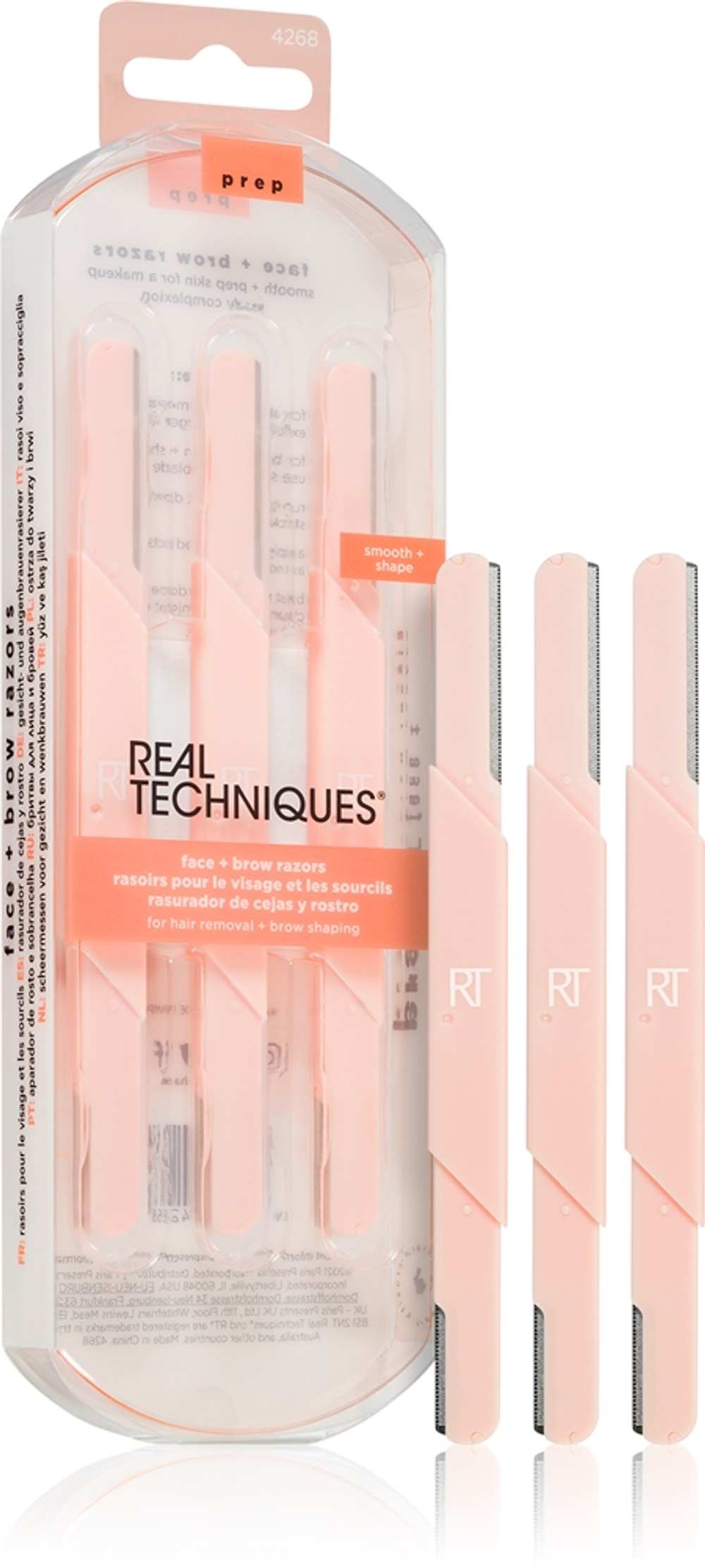 Real Techniques Original Collection Prep - Бритва для лица, 3 szt.