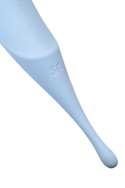 Вакуум-волновой бесконтактный стимулятор клитора Satisfyer Twirling Pro, голубой