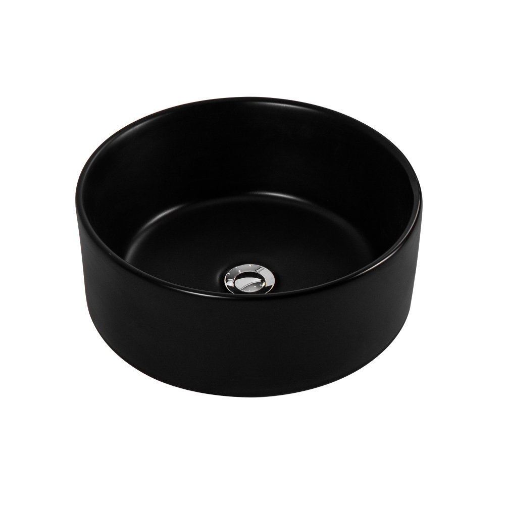 Раковина накладная для установки на столешницу AQUATEK AQ5118-MB 400*400*165, матовый черный