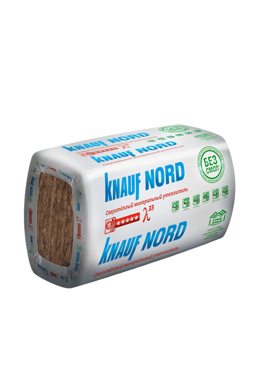 Утеплитель KNAUFINSULATION ТеплоKNAUF NORD TS 033 Aquastatik 50x600x1250мм 0,450 м3/9м2