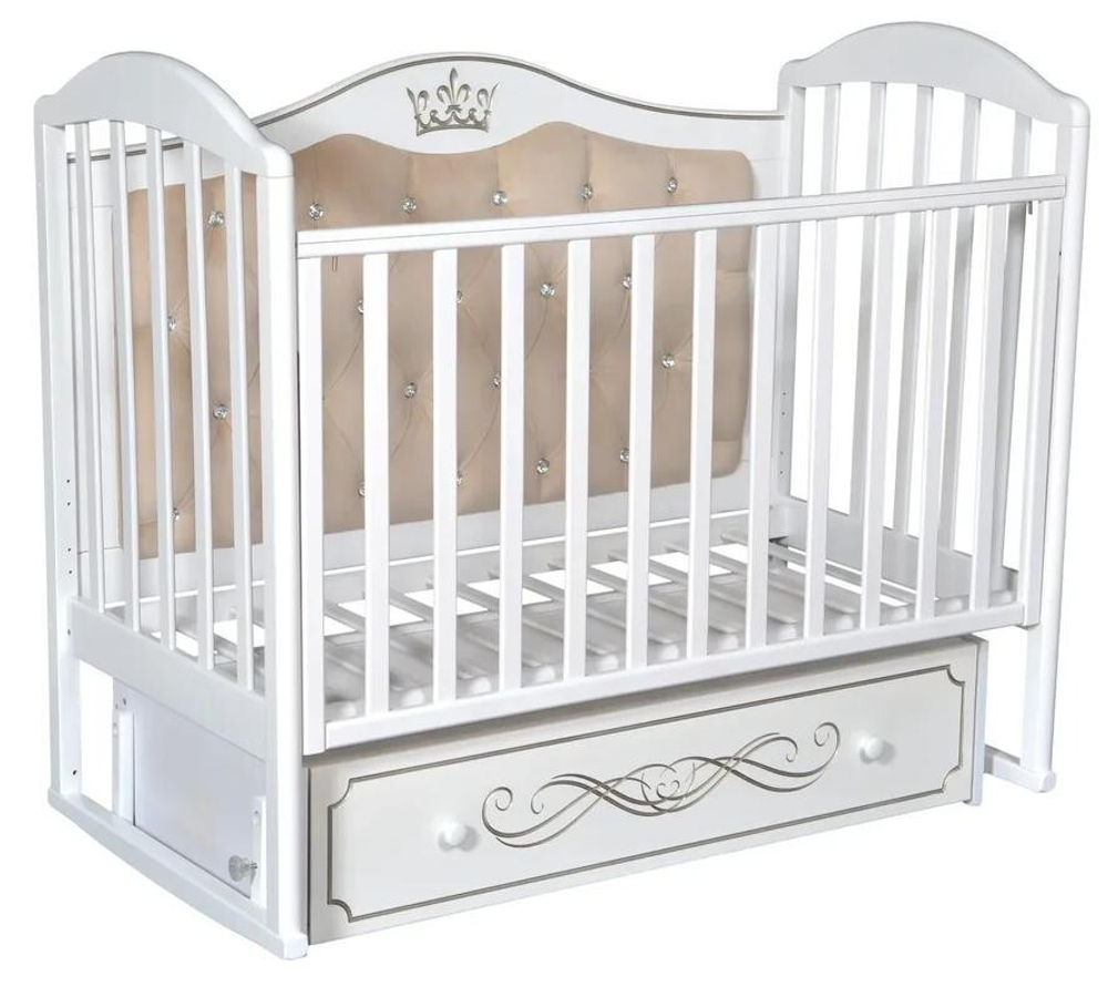 Детская кроватка Кедр Emily 4 (маятник универсальный) белый