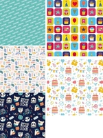 OPTIMA Упаковочная бумага Яркие оттенки В АССОРТИМЕНТЕ (70х100см, 1л, 5 дизайнов в шоубоксе) УБ-4464