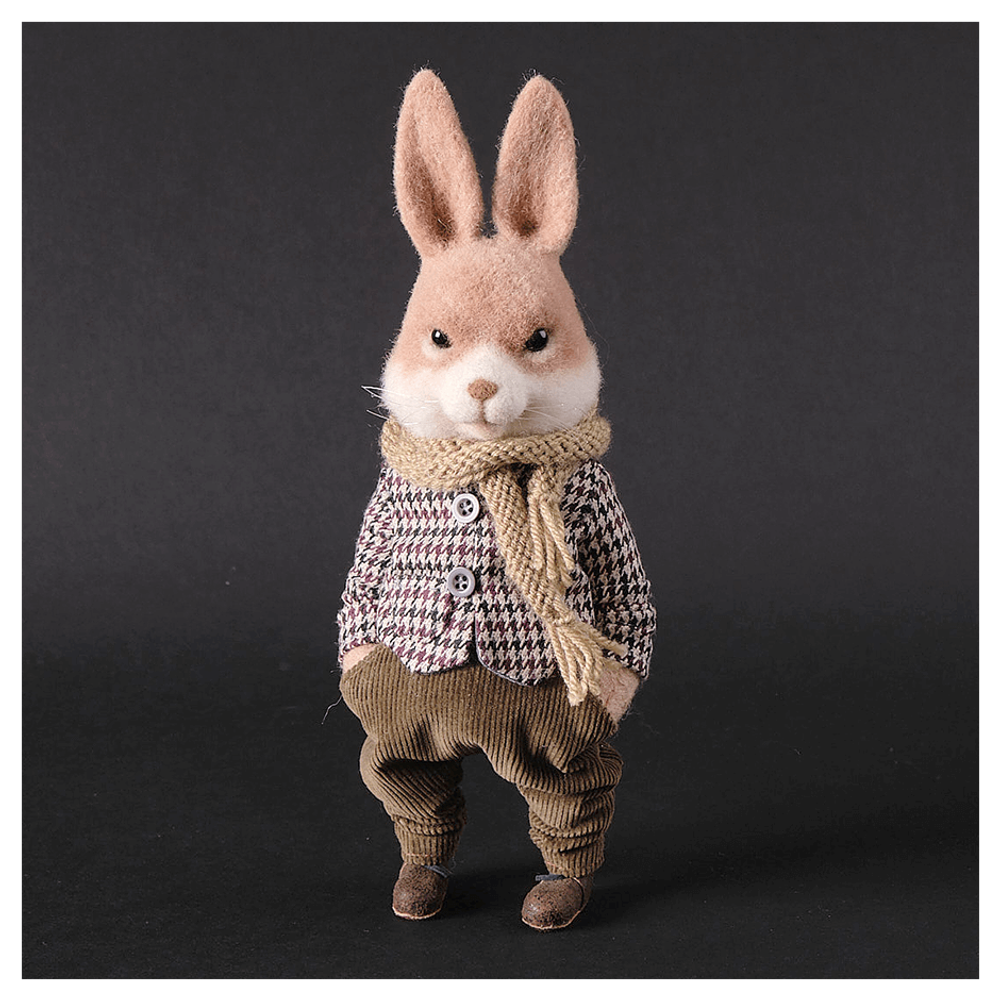 Валяная игрушка «Зайчик Алеша»