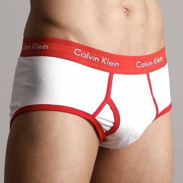 Мужские трусы брифы Calvin Klein 365 White Red Brief