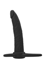 Насадка на пенис для двойного проникновения чёрная 16,5 см