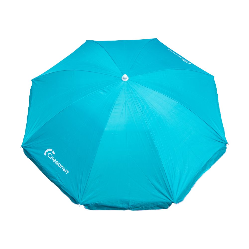 Зонт пляжный СЛЕДОПЫТ с наклоном, d - 180см, h - 183см, d штока 19/22мм, Polyester 190T, цв. голубой