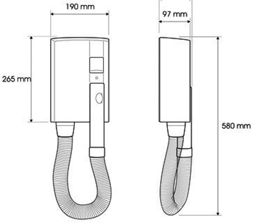 Настенный фен Valera Hotello AC Shaver - 1400 Вт (832.02/RT) - 3