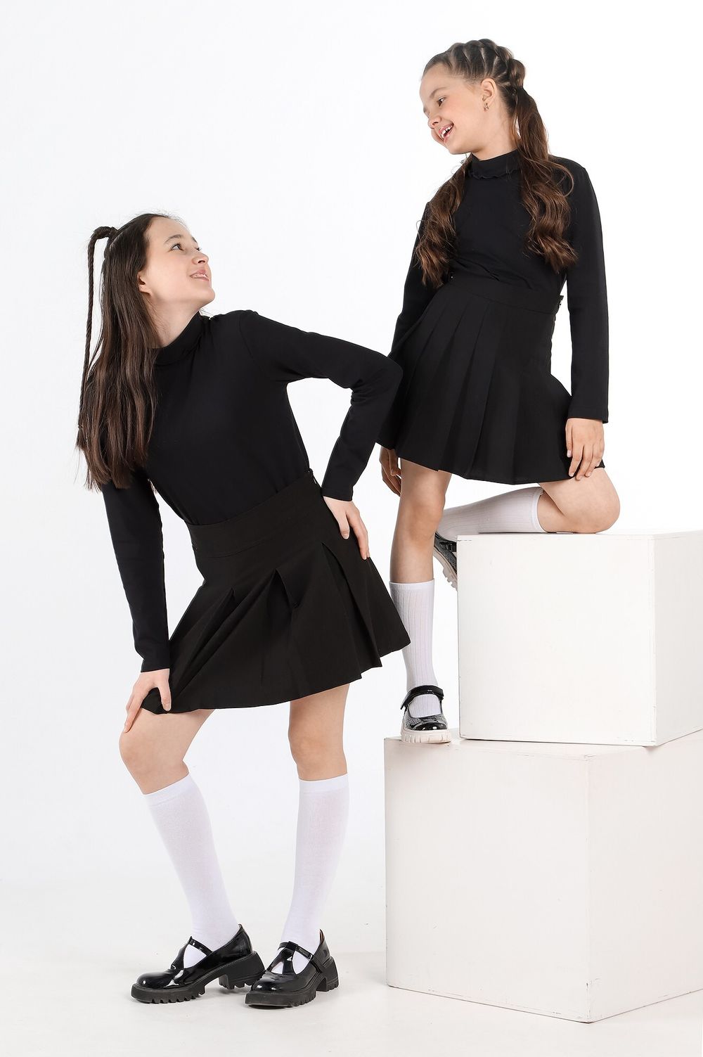 Джемпер для девочки Скул-3 Виотекс ЧЁРНЫЙ