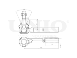 Наконечник рулевой левый UNIO SSP-10084