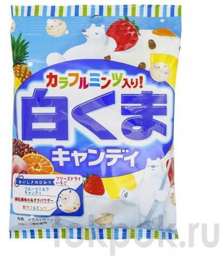Карамель белая с фруктовым и ягодным вкусом Pine, 70 гр