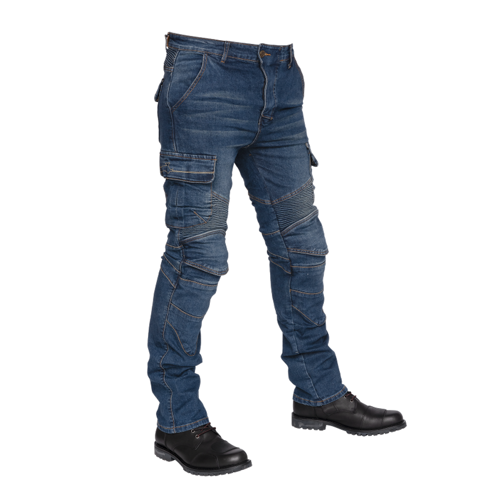 мотоджинсы MADBULL STRATUM Denim Blue