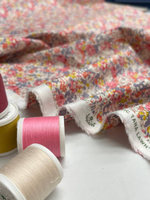 Хлопок Liberty белый с разноцветным цветочным принтом Organic Tanya Lawn Cotton