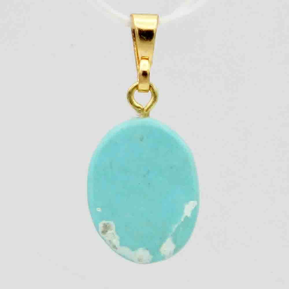 Кулон "Овальчик" бирюза