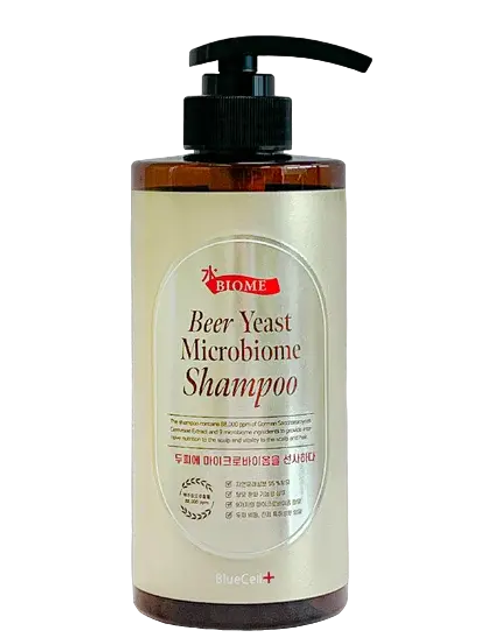 RONAS Шампунь с микробиомом для воставновления , против выпадения волос - Shampoo Beer Yeast Microbiome ,500 мл