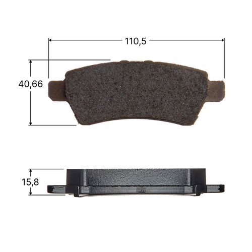 Колодки тормозные дисковые Avantech задние (противоскрипная пластина в компл.) AV1082