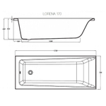 Ванна прямоугольная LORENA 170x70