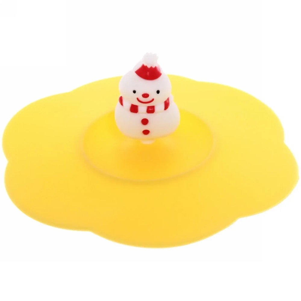 Крышка силиконовая для кружки 10см «Снеговик»