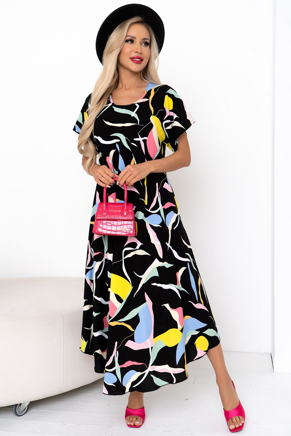 Платье Магия лета (черный) Р11-867/29 Nikol (Акция)