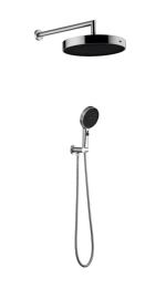 Лейка ручная+верхняя+выпуск+шланг Boheme CELL, никель