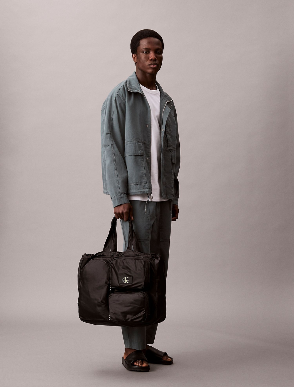 Сумка Calvin Klein Tech Utility Tote Bag Black/Wild Lime