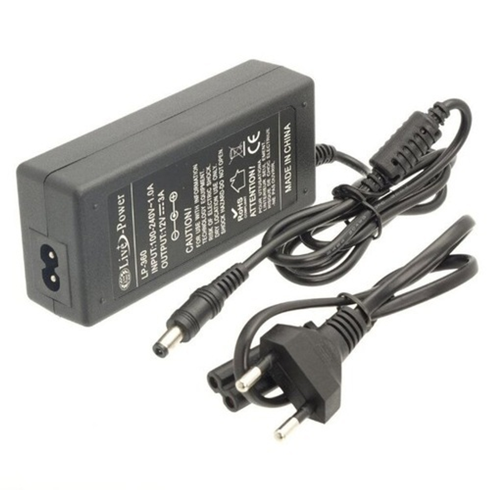 блок питания 12V/3А толстый джек