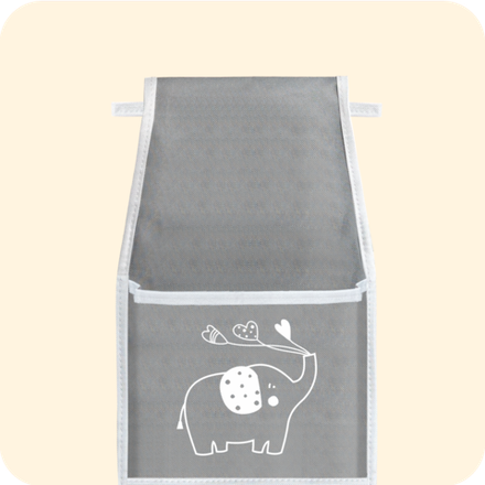 Кармашки в садик 85х20 Слоник (серый)