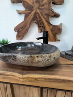 Раковина из речного камня RS-65854 60х46х15 из натурального камня