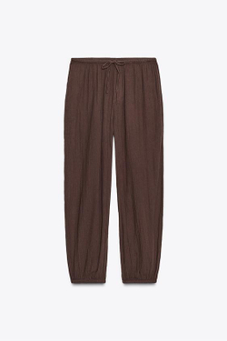 ZARA БРЮКИ-БАЛАХОНЫ, КОРИЧНЕВЫЙ