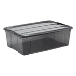 Ящик для хранения с замками КИП 30л черный прозрачный