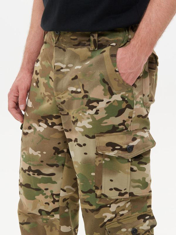 Брюки летние Крафт ткань Смесовая цвет Мультикам