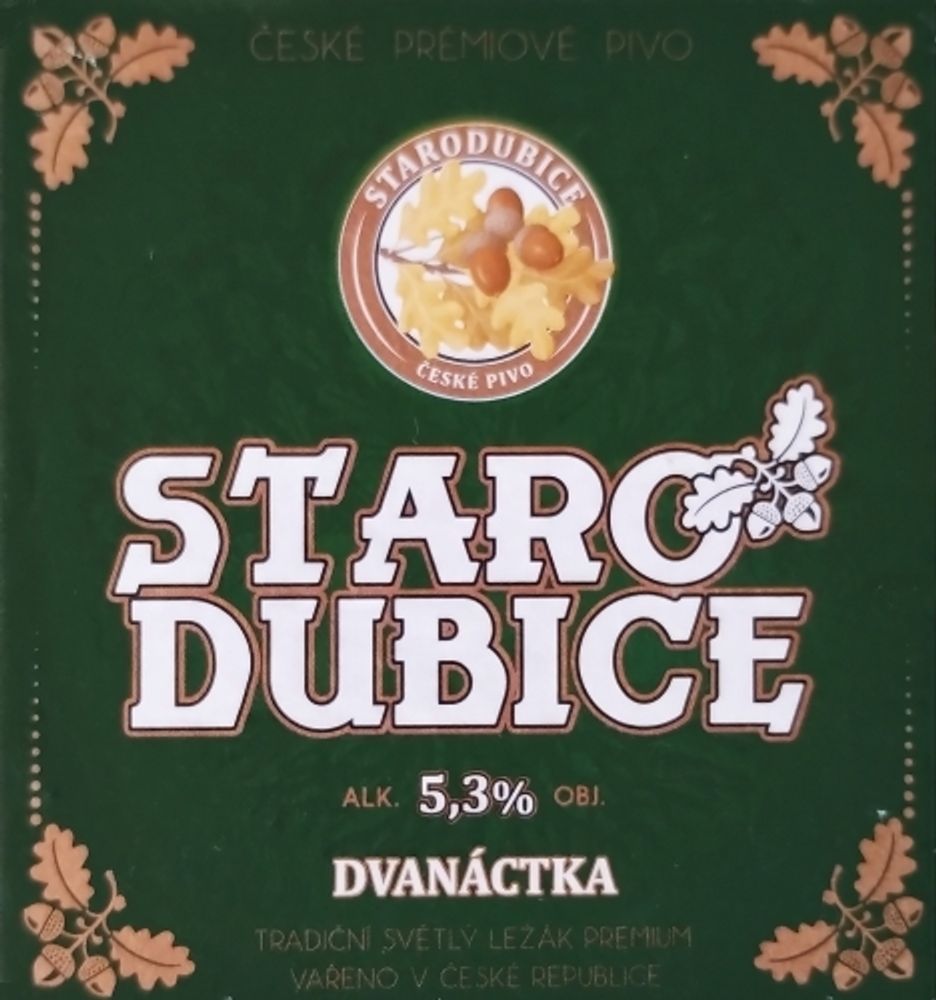 Пиво Стародубице Дванактка / Starodubice Dvanactka 30л - кег