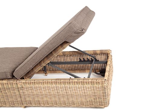 "Рим" шезлонг с подушкой, цвет соломенный