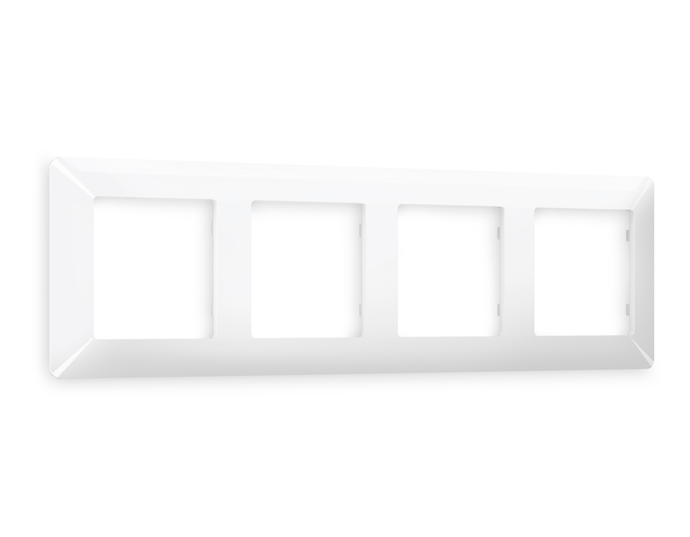 AF110104 Рамка ALFA Line (Белый глянец) 4-ая