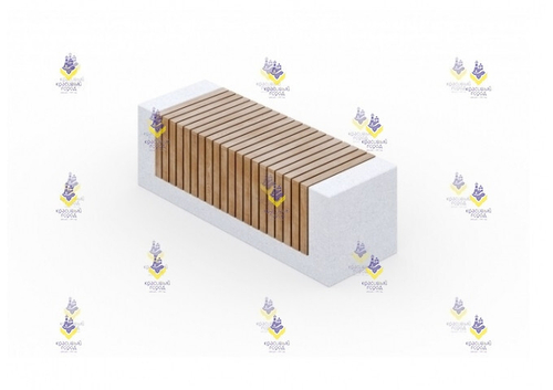Скамья «Карелия» на бетонном основании