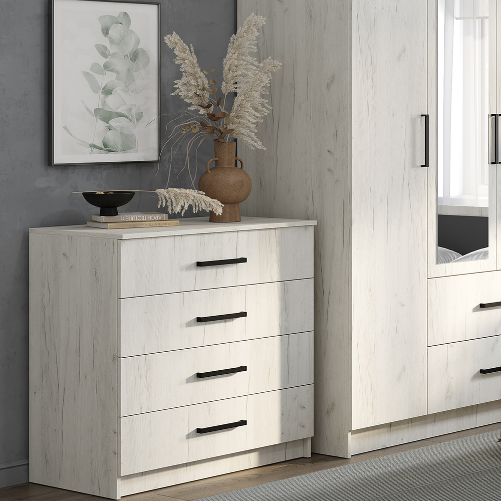 "Фиеста" Комод 850 дуб крафт белый (БТС)
