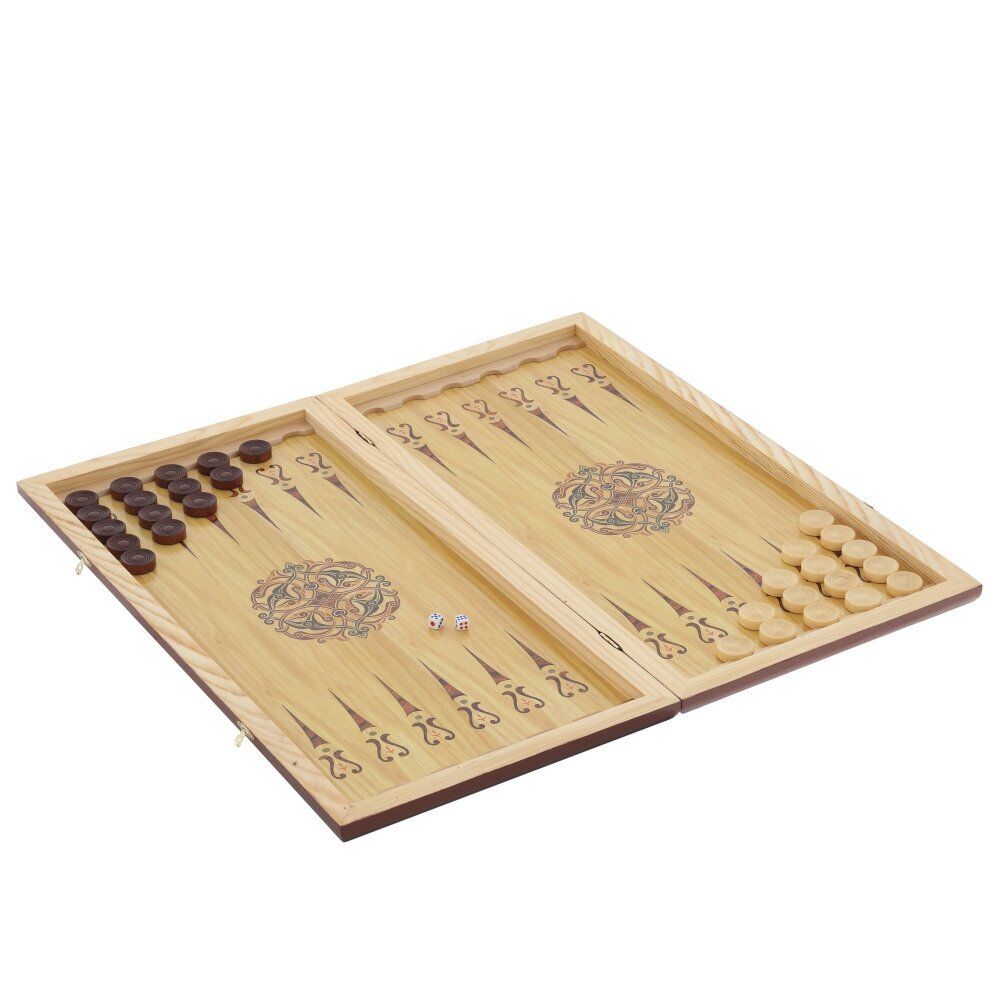 GAEM Игра настольная 2 в 1 ( шашки, нарды) "Огненная лошадь", L60 W30 H4 см