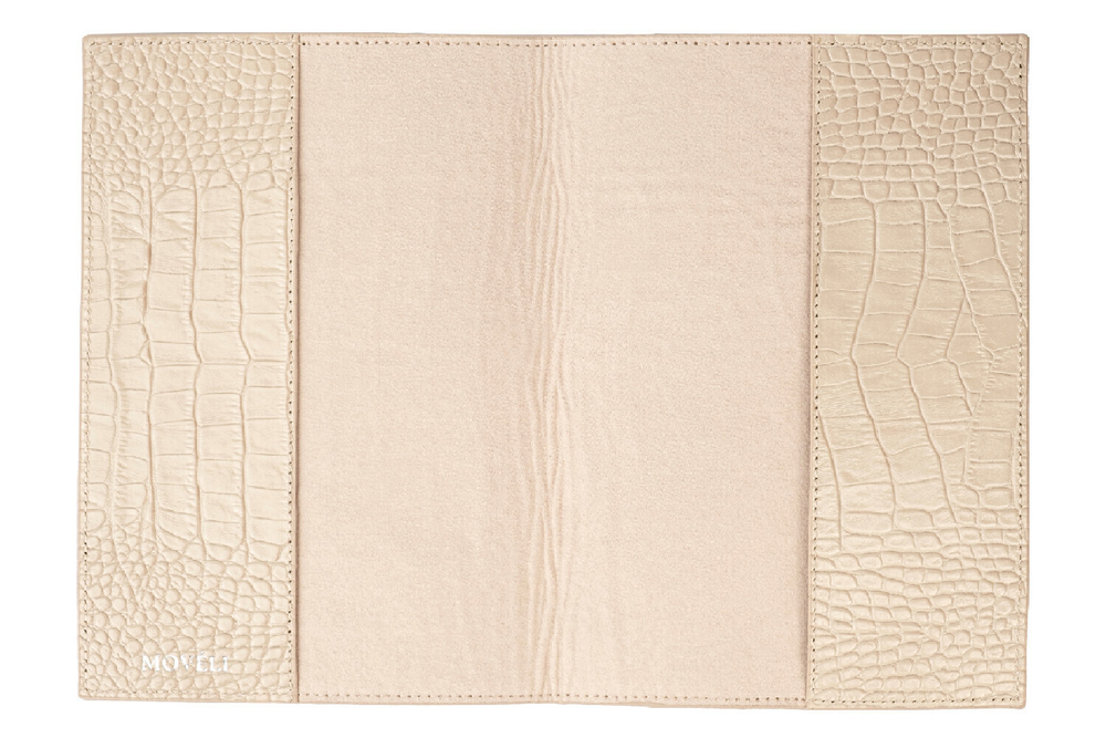 Notebook DAILY genuine leather cream color