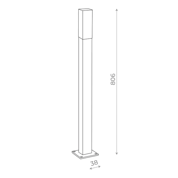 SL101.715.01 Светильник уличный наземный ST-Luce Серый/Белый LED 1*3W 4000K VIVO