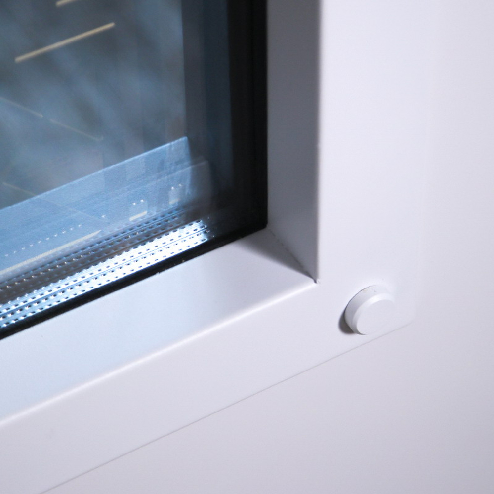 Стальная дверь "Изумруд" с окном и лазерной резкой (терморазрыв 3к)