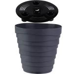 Кашпо для цветов пластиковое 2,25л d-18см «Бархан» Антрацит