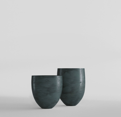 Кашпо, коллекция Concrete (Midnight), форма BARREL