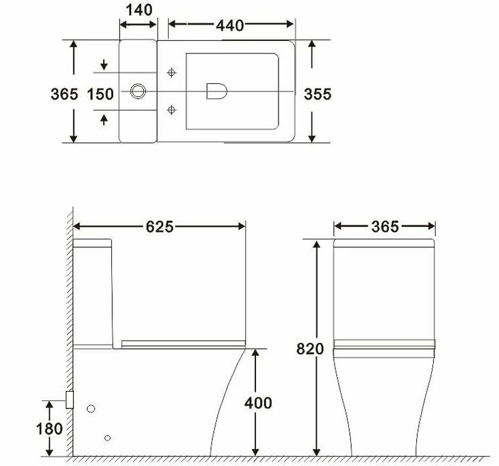 Унитаз компакт BelBagno Marmi BB052CPR без бачка и сиденья