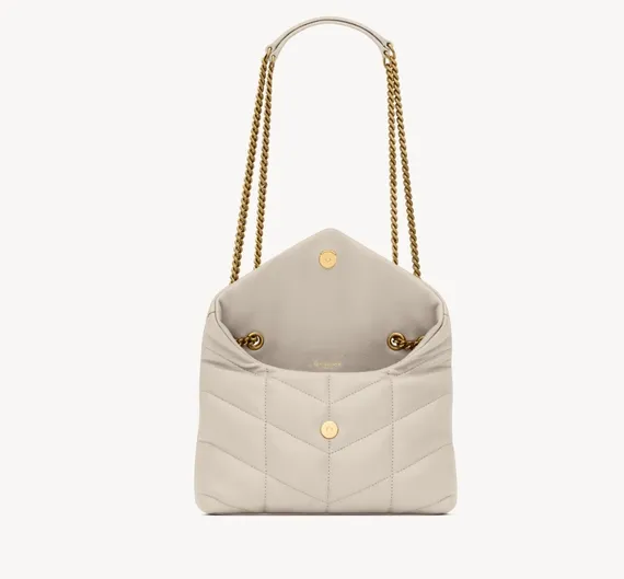Сумка Saint Laurent Puffer Loulou, белый