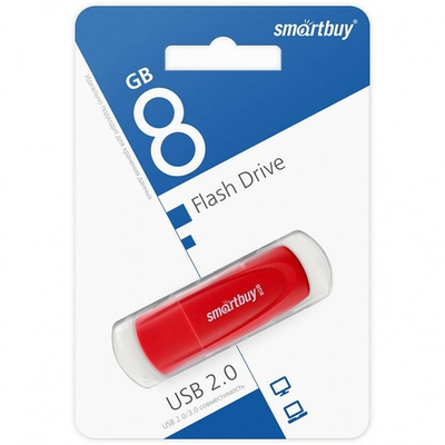 Флеш-накопитель 8 Gb Smartbuy Scout Red